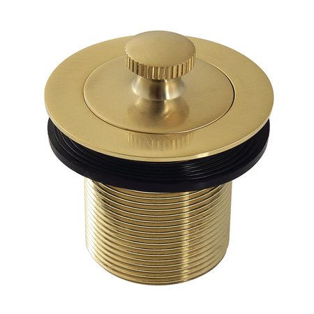 KINGSTON BRASS 112 Lift and Turn Tub Drain with 134 Body Thread, Brushed Brass DLT17SB